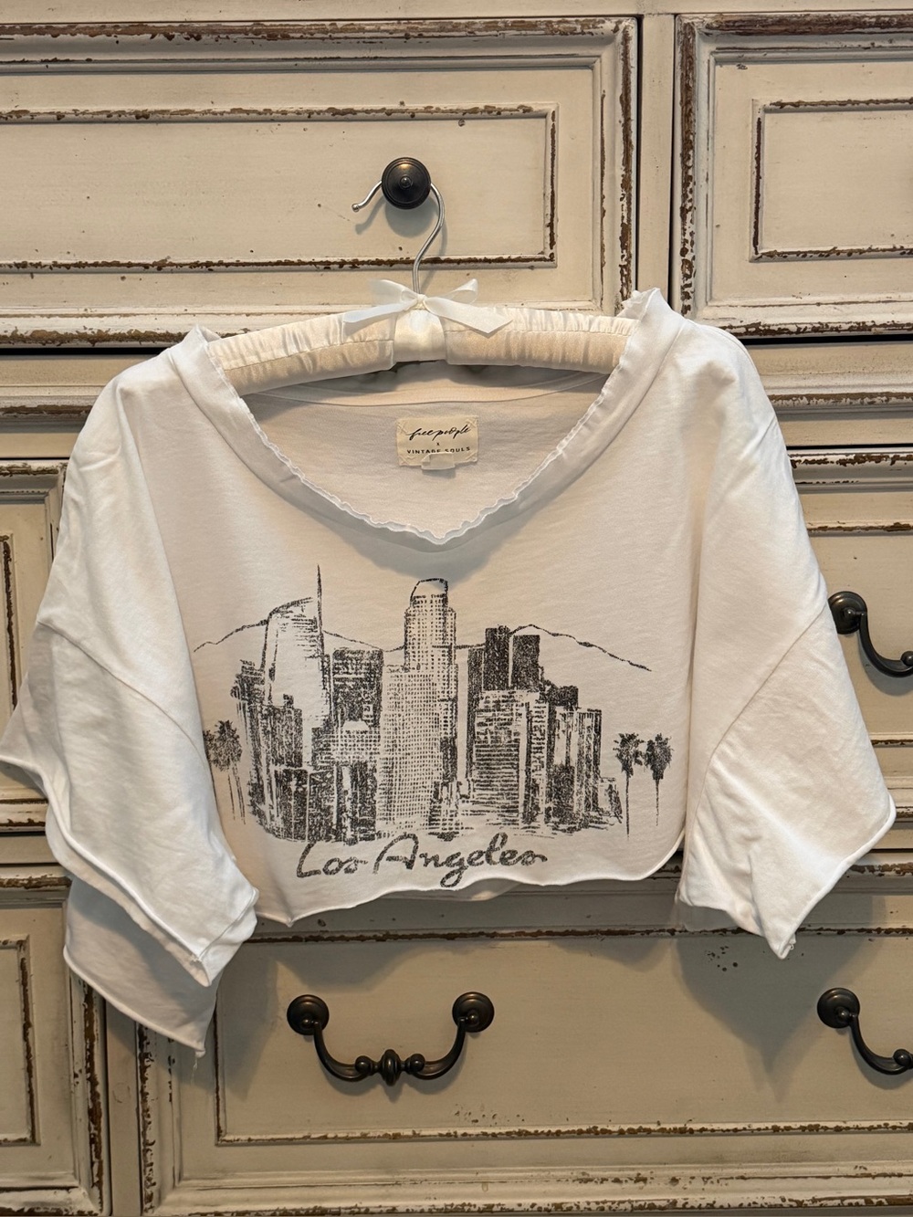 Free People Los Angeles Cropped Graphic Tee